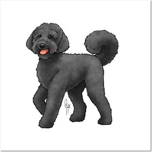 Dog - Labradoodle - Black Posters and Art